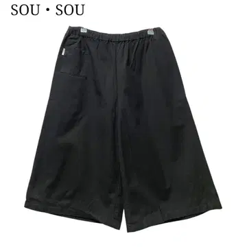SOU SOU 코튼 팬츠 블랙 소우소우