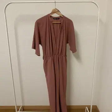 자라 테라코타 점프 수트 반팔 빅