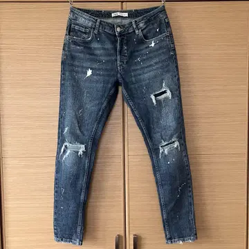 자라 남성용 데미지 데님 청바지 스키니 자라