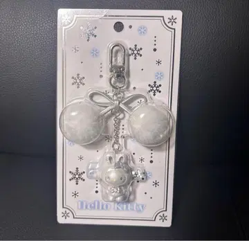 산리오 키링 푹신푹신 스노우 토끼 헬로키티