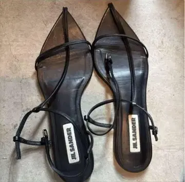 질 샌더 블랙 샌들 여성용 37