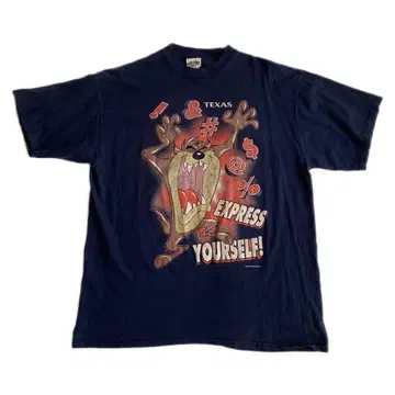 90s 타즈마니안 데빌 티셔츠 루니툰 XL 애니메이션 티셔츠 구제 의류