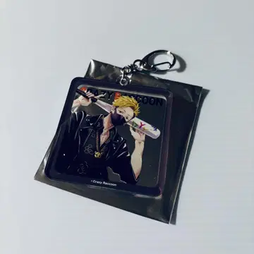 Crazy Raccoon CR 프레임 키체인 YY 와이와이
