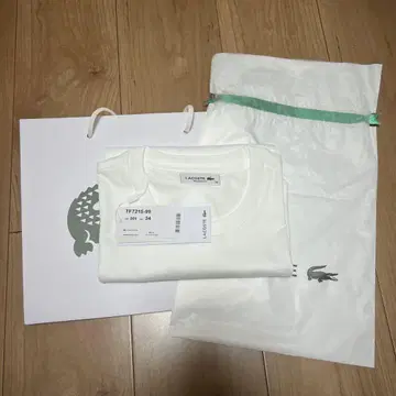 라코스테 화이트 티셔츠 TF7215-99 34