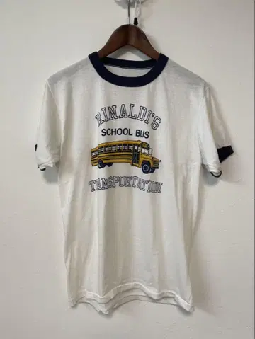 Kinaldi's School Bus 티셔츠 싱글 스티치