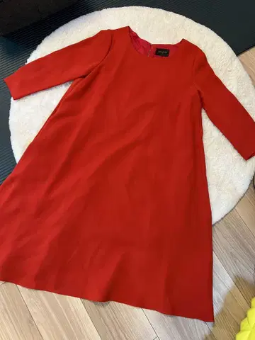 UNITED ARROWS 레드 A 라인 쉬폰 원피스
