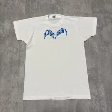 80s BVD USA제 빈티지 티셔츠 언더 커렌트 메시지