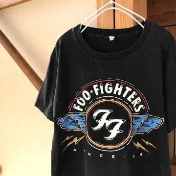 used 구제 의류 Foo Fighters 티셔츠 밴 티셔츠 후 파이터즈