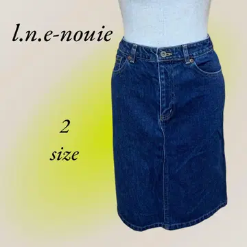 l.n.e-nouie 데님 스커트 청바지 블루 M 사이즈 무릎 기장