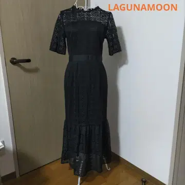 LAGUNAMOON LADY 레이스 절개 머메이드 원피스 M 블랙