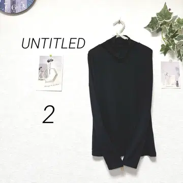 9205 UNTITLED 언타이틀 하이넥 티셔츠 사이즈 2 무지