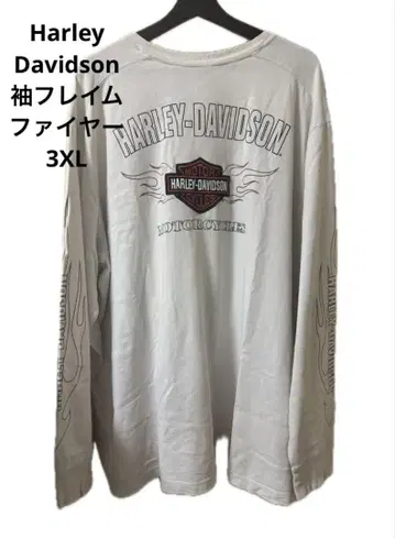 초특가 Harley Davidson XXXL 소매 파이어 프레임 로고