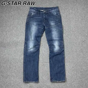 G-STAR RAW 입체 재단 데님 팬츠 데미지 가공 지스타로우