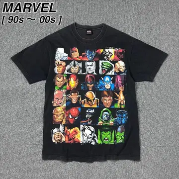 90년대 ~ 00년대 MARVEL 구제 의류 티셔츠 페인트 마블