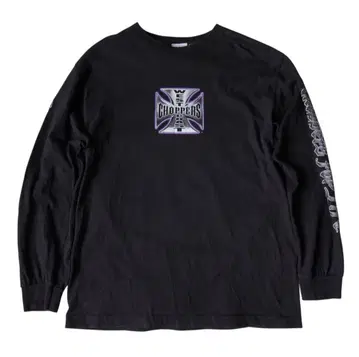 00S WEST COAST CHOPPERS 롱 T 블랙 소매 프리 양면