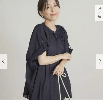 코타마루 어반 리서치 도어스 코튼 보일 롤업 슬리브 블라우스