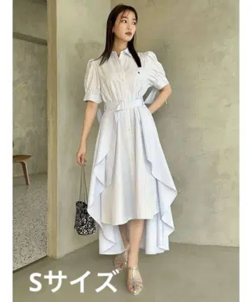 dazzlin POLO 콜라보 헤미 레이어드 셔츠 원피스 S