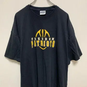패트리어츠 럭비 프린트 티셔츠 반팔 구제 의류 블랙 3XL