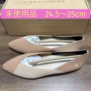 미사용품 VIVAIA 베이지 플랫슈즈 24.5-25cm