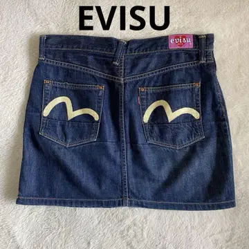 EVISU 에비수 donna 데님 미니 스커트 y2k 카모메 L