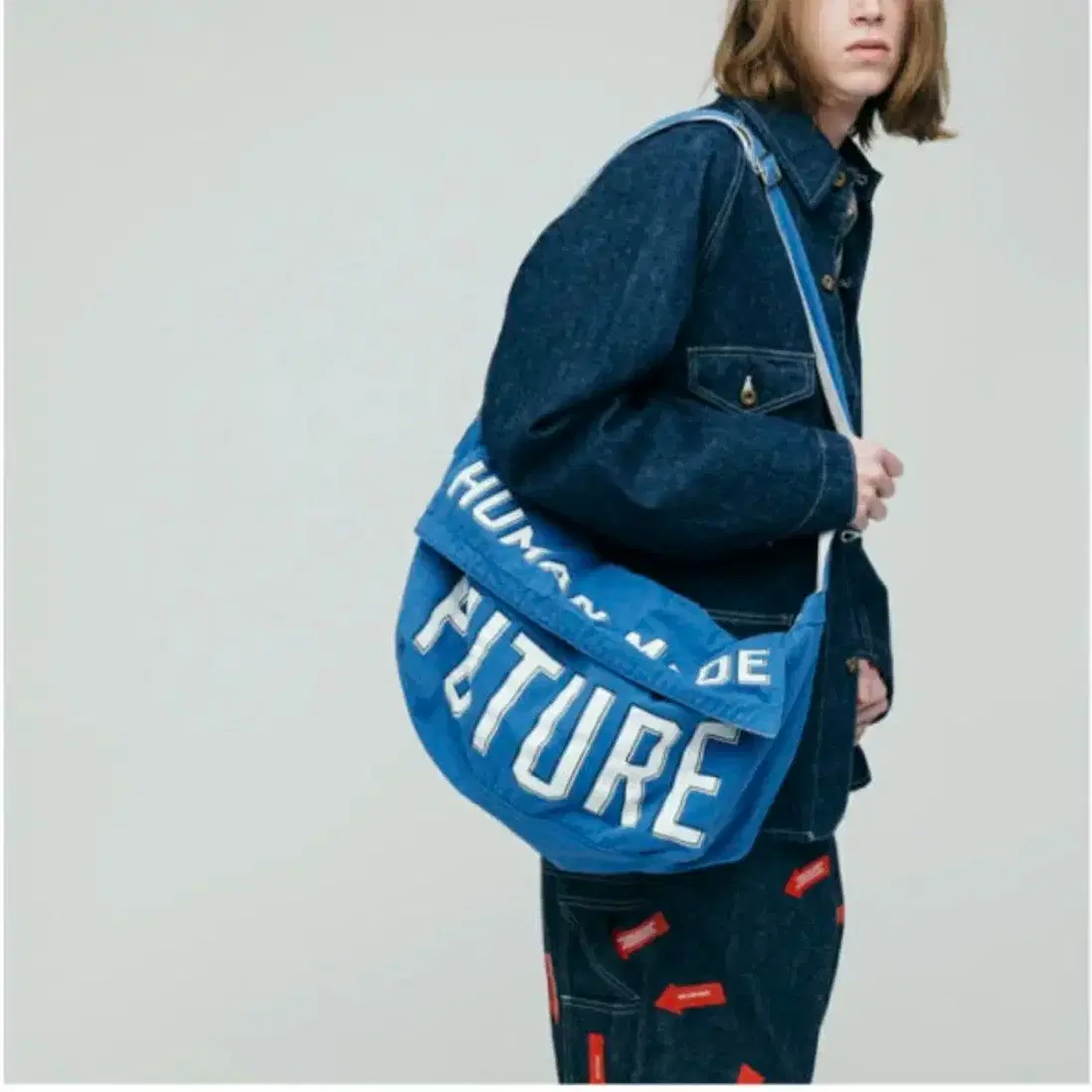 HUMAN MADE | 휴먼메이드 Human Made Mail Bag Large Blue on Bunjang
