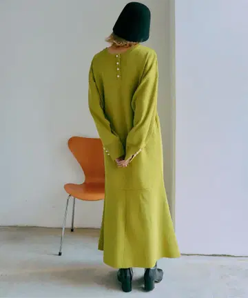 titivate 새상품 펄 장식 맥시 플레어 원피스