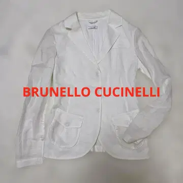 브루넬로쿠치넬리 BRUNELLO CUCINELLI 테일러드 자켓 화이트