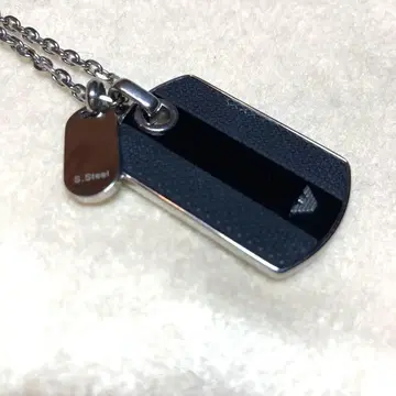 엠포리오 아르마니 도그 태그 목걸이