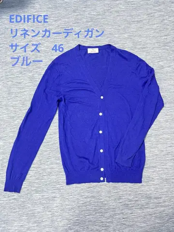EDIFICE 린넨 가디건 블루 사이즈 46