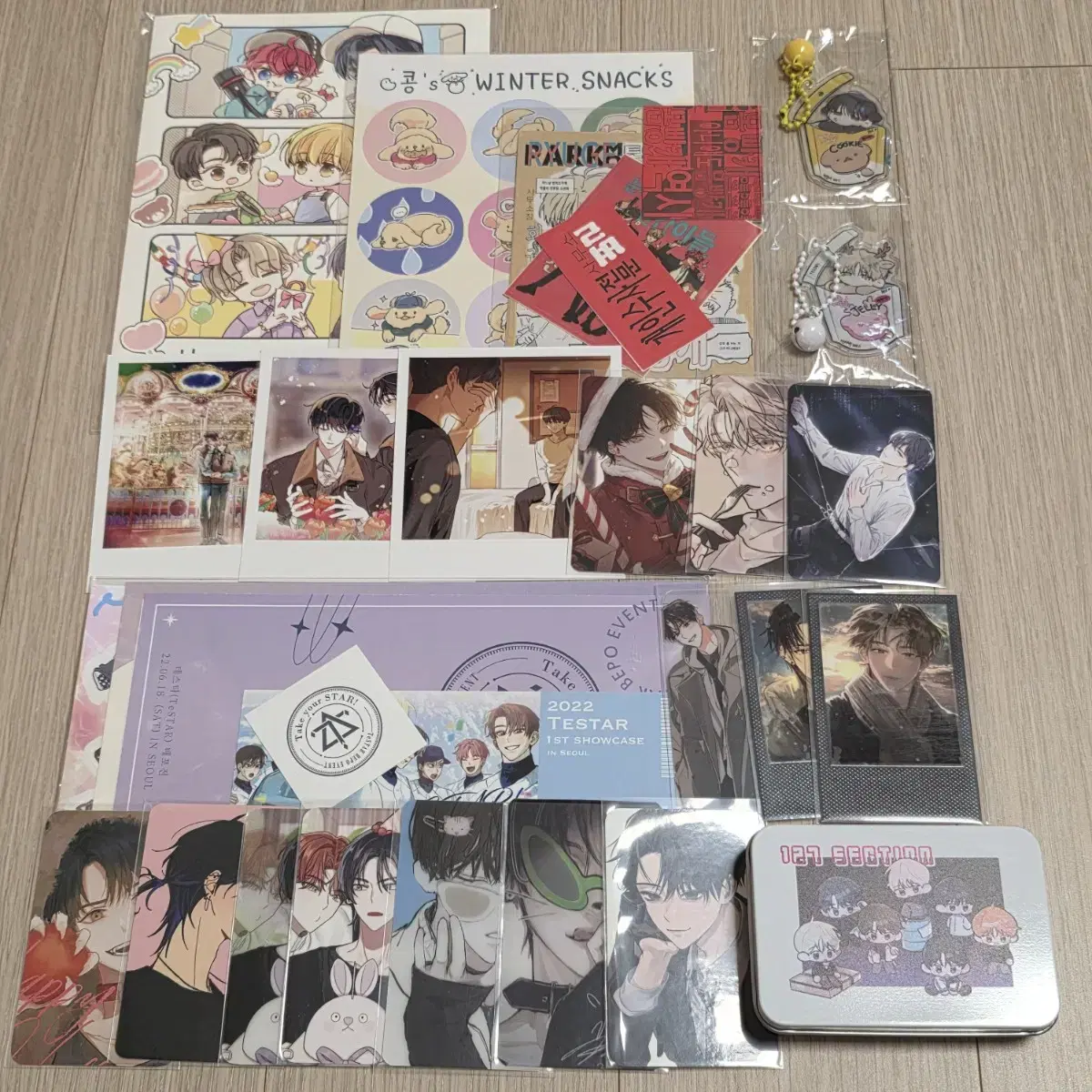 Debumotjuk Bogeo, Jjwie, Yoon, Mangnyung poca keyring Ahyeon birthday cafe postcard photobook photo booth