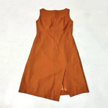 빈티지 린넨 슬리브리스 원피스 오렌지 XL
