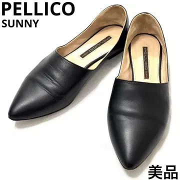 새상품급 펠리코 PELLICO 가죽 슬립온 블랙 36 검정 23cm