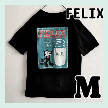 FELIX 페릭스 그래픽 반팔 티셔츠 블랙 M