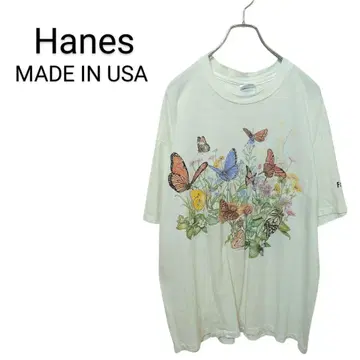 90s USA제 Flower & Butterfly 티셔츠 A-3701