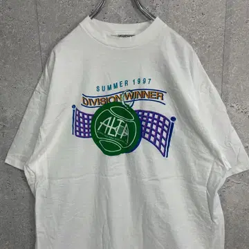 ONEITA 90s 싱글 스티치 테니스 프린트 티셔츠 2XL