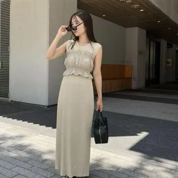 CAPRICIEUX LE'MAGE 뷔스티에 SET 라메 원피스