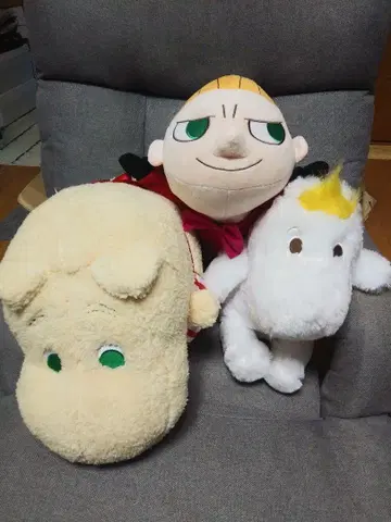 미사용 새상품 무민 봉제 인형 세트 판매!