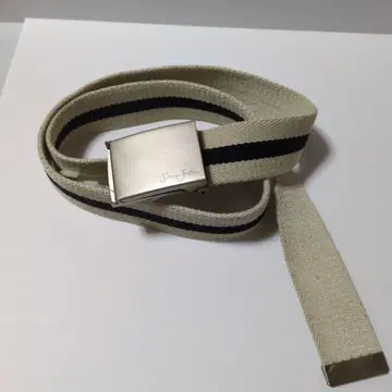 숀 존 캔버스 벨트 베이지와 블랙