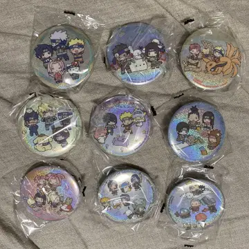 NARUTO 산리오 콜라보 홀로그램 캔뱃지 컬렉션 컴프 전 9종