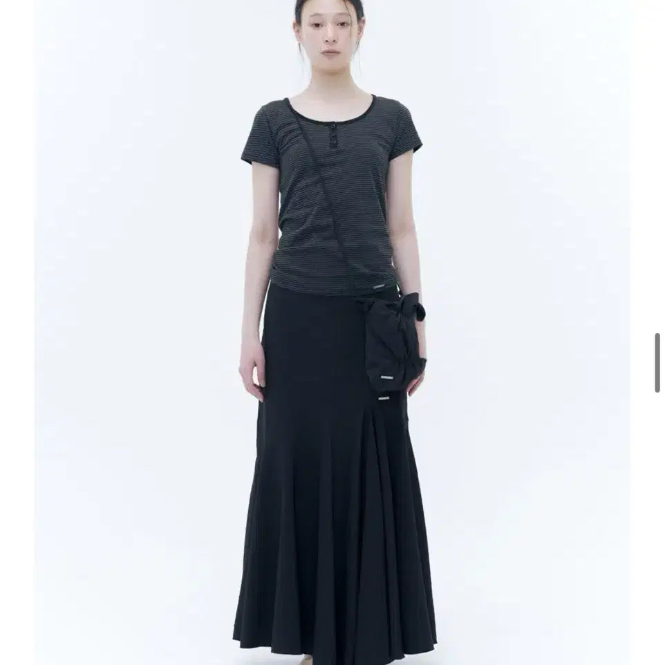 MISEKI SEOUL Long Skirt Flare Long Skirt BLACK #미세키서울