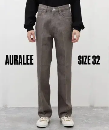 오라리 HARD TWIST BROWN DENIM 5P 팬츠 32