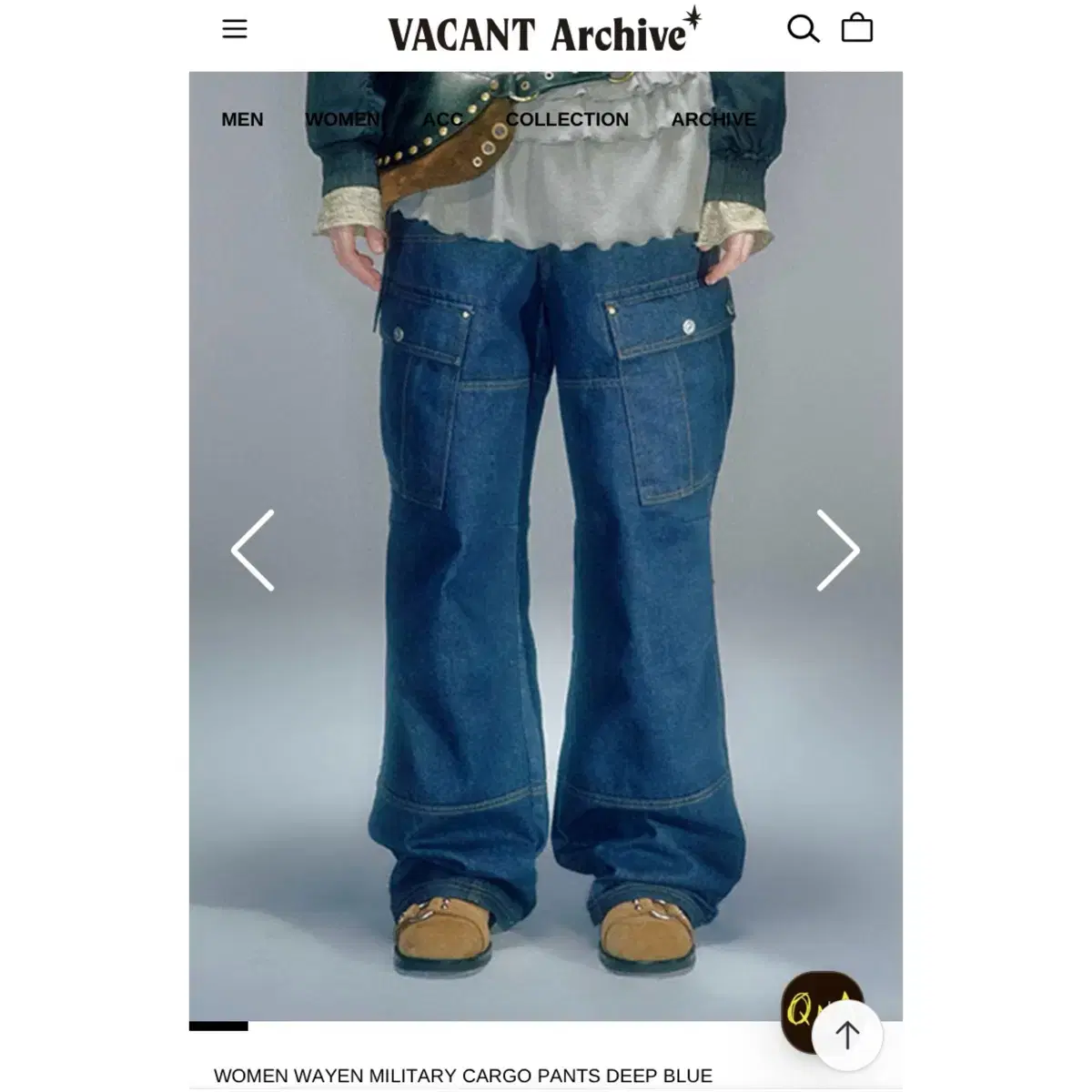 Size M VACANT ARCHIVE Wain Cargo Pants wayen military