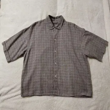 steven alan 일본제 체크 무늬 반팔 셔츠 L 사이즈