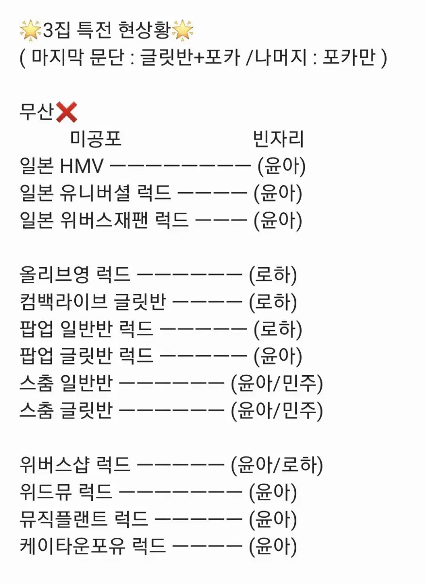 아일릿 3집 분철합니다  윤아민주모카원희이로하