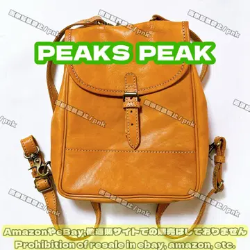 PEAKS PEAK 천연 가죽 카멜 백팩 백팩 새상품급