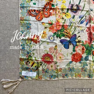 johnny 실크 100% 스카프 MADE IN U.S.A 새상품