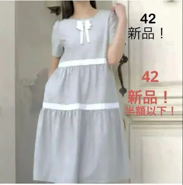 새상품! super beauty 반팔 원피스 42 그레이