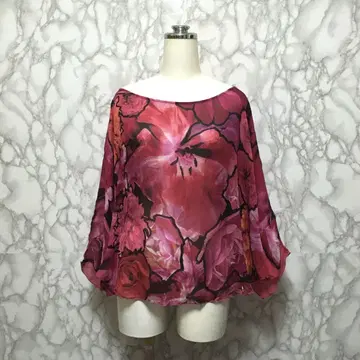 로베르토 카발리 로베르토 카발리 디자인 실크 블라우스 꽃무늬