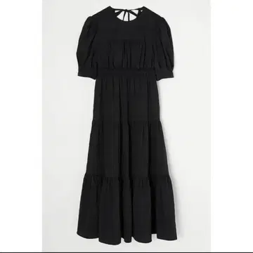 MOUSSY 접힌 소매 층층 드레스