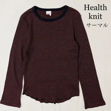 Healthknit 헬스니트 롱 슬리브 써멀 티셔츠 보더